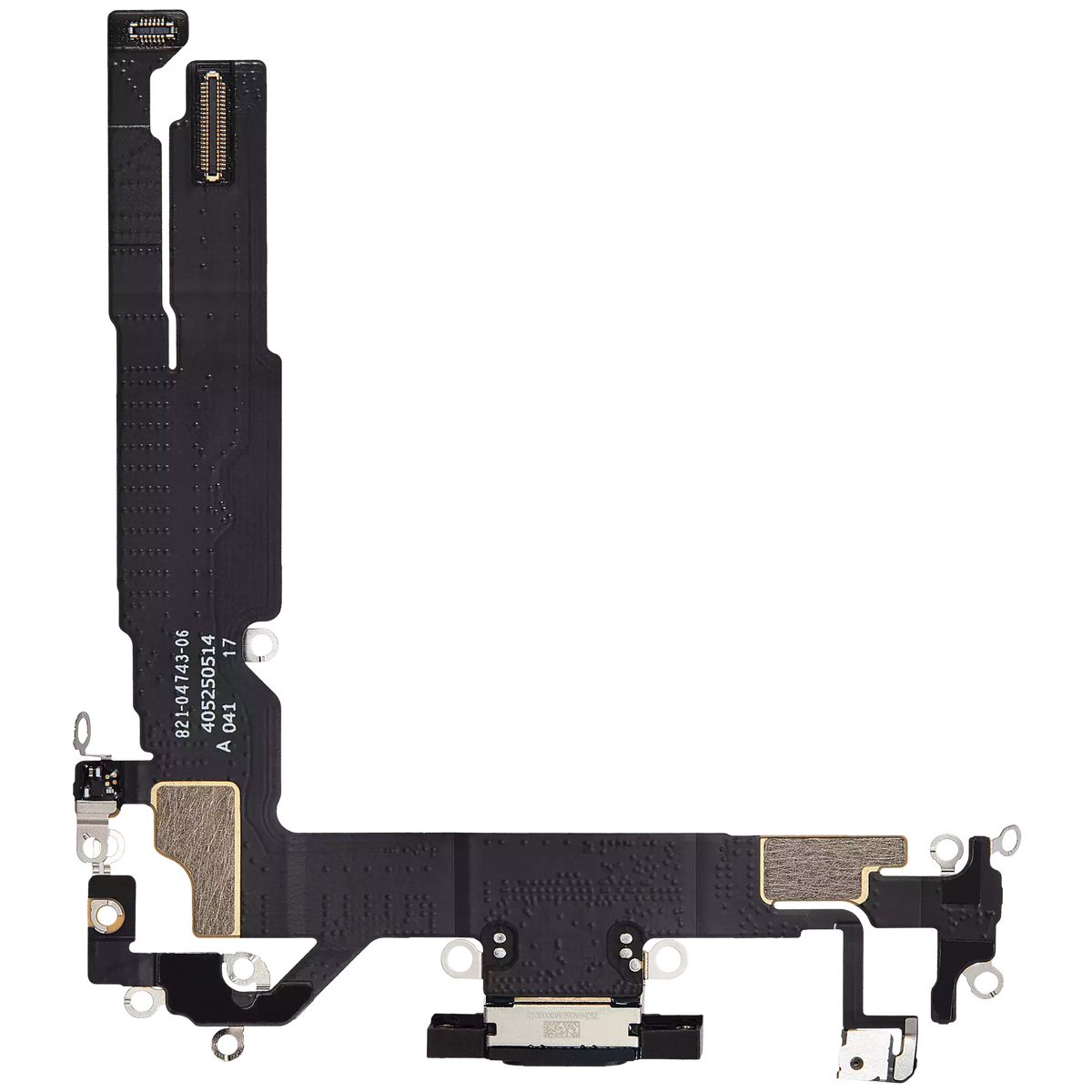 Charging Port Flex Cable For I Phone 16 (Premium) (Black)