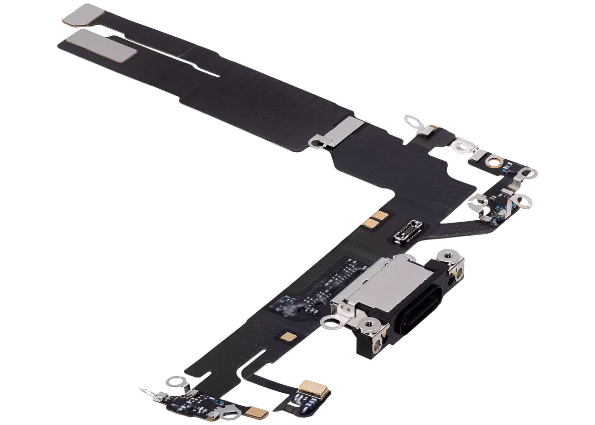 Charging Port Flex Cable For I Phone 16 (Premium) (Black)