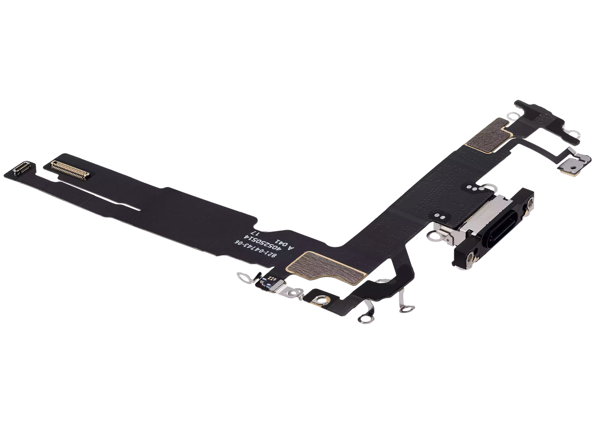 Charging Port Flex Cable For I Phone 16 (Premium) (Black)