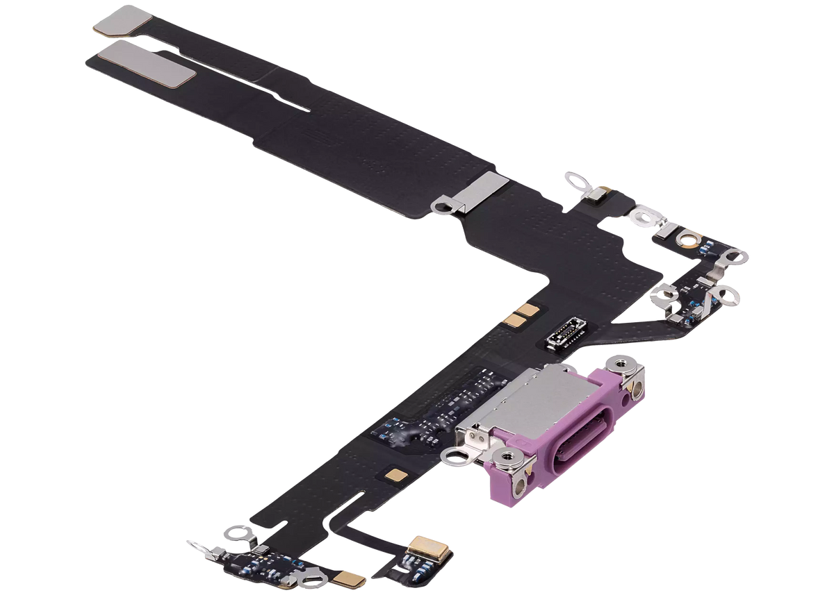 Charging Port Flex Cable For I Phone 16 (Premium) (Pink)