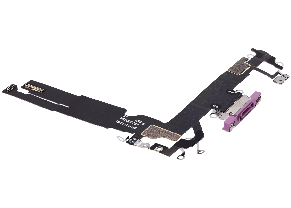 Charging Port Flex Cable For I Phone 16 (Premium) (Pink)