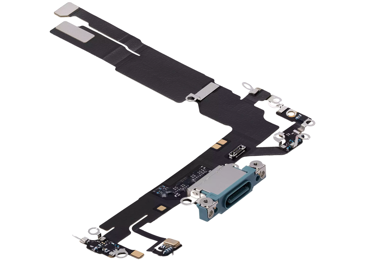 Charging Port Flex Cable For I Phone 16 (Premium) (Teal)