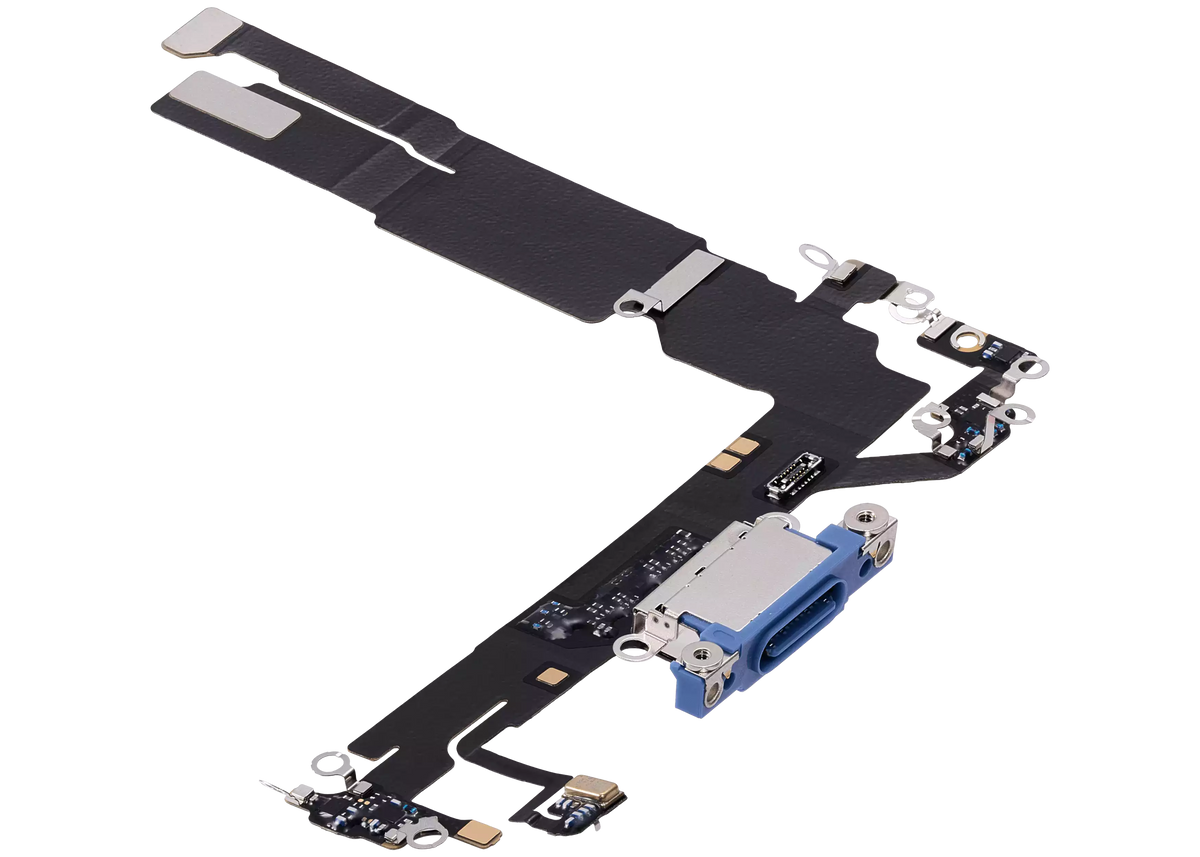 Charging Port Flex Cable For I Phone 16 (Premium) (Ultramarine)
