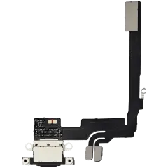 Charging Port Flex Cable For I Phone 16 Pro (Aftermarket Plus) (Black Titanium)