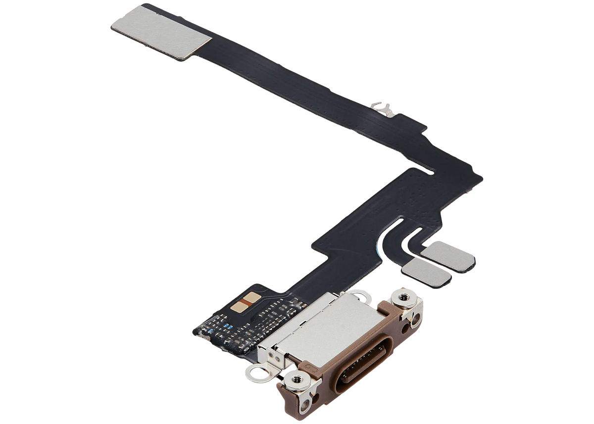 Charging Port Flex Cable For I Phone 16 Pro (Aftermarket Plus) (Desert Titanium)