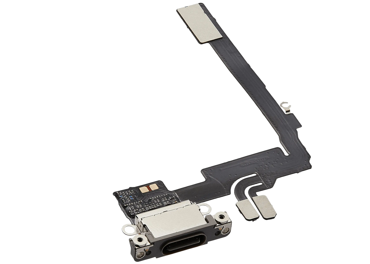 Charging Port Flex Cable For I Phone 16 Pro (Aftermarket Plus) (Natural Titanium)