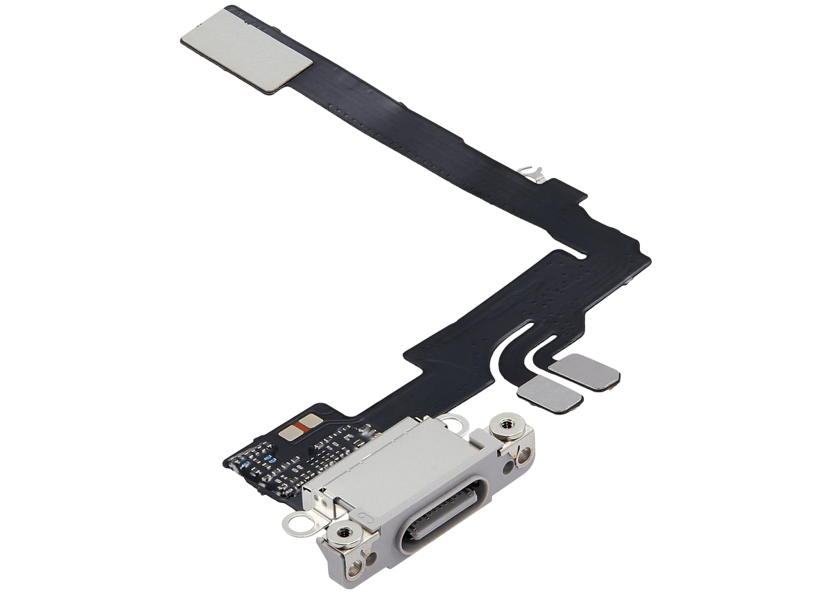 Charging Port Flex Cable For I Phone 16 Pro (Aftermarket Plus) (White Titanium)