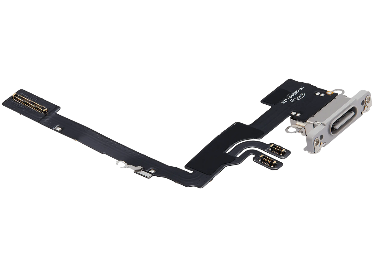 Charging Port Flex Cable For I Phone 16 Pro (Aftermarket Plus) (White Titanium)