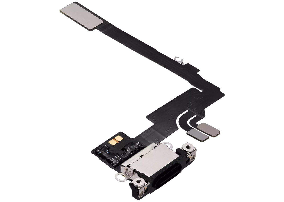 Charging Port Flex Cable For I Phone 16 Pro (Premium) (Black Titanium)