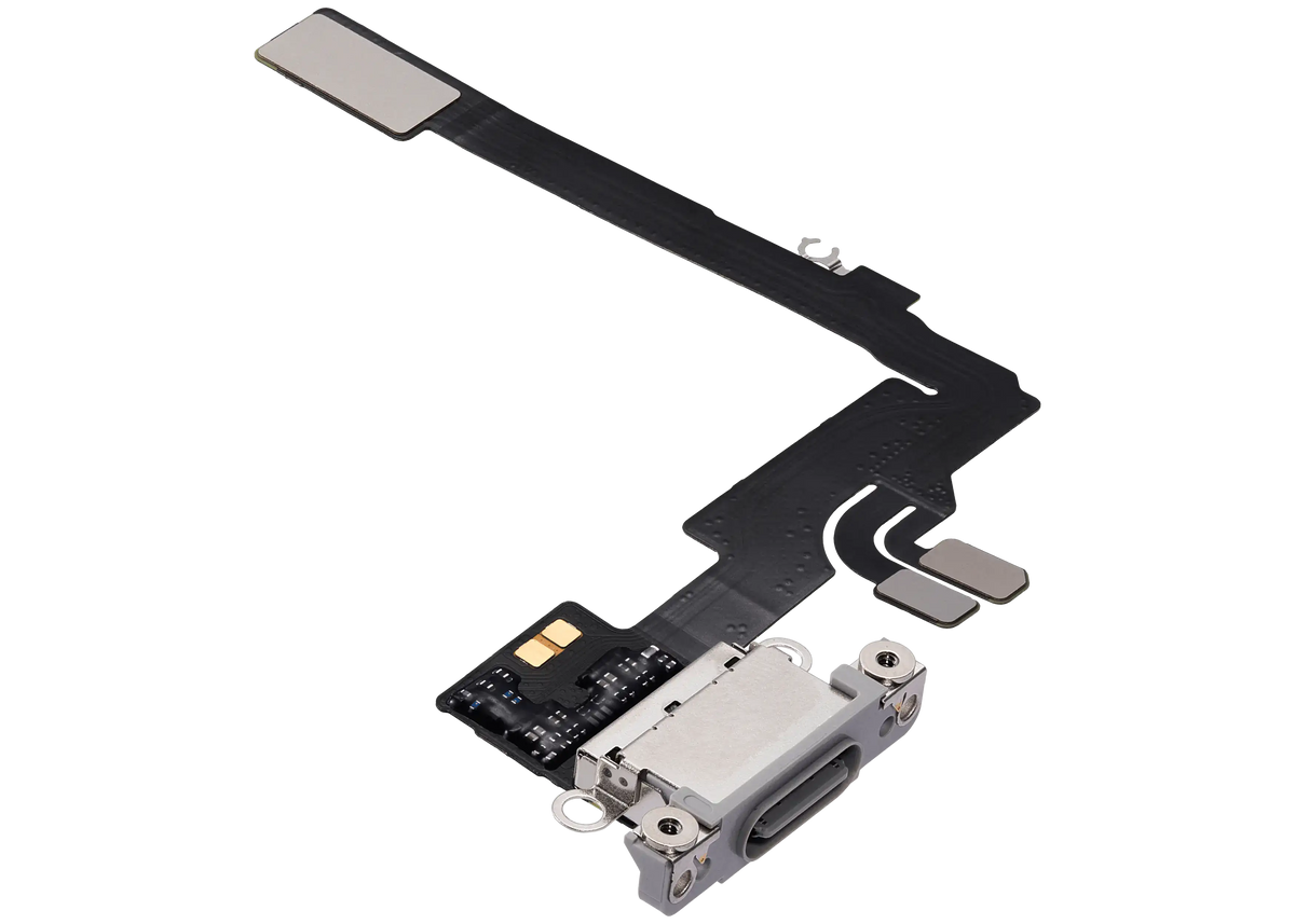 Charging Port Flex Cable For I Phone 16 Pro (Used Oem Pull) (White Titanium)