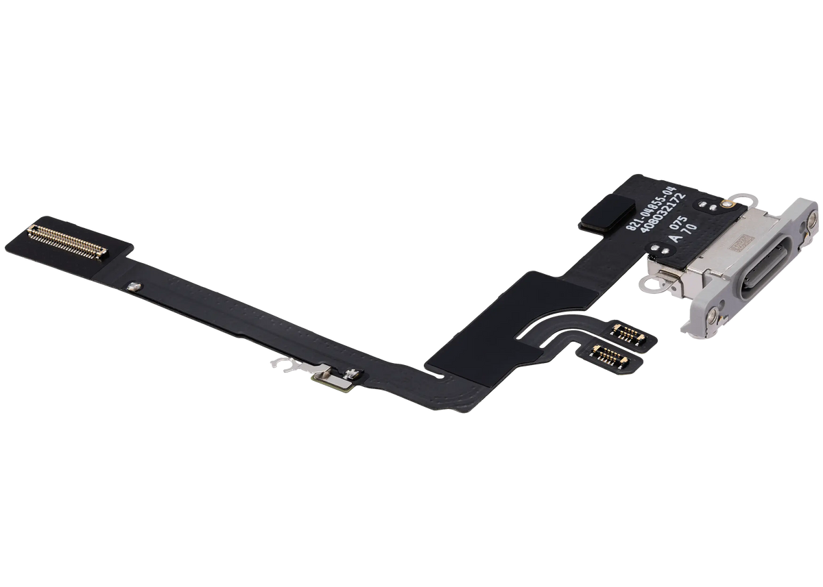 Charging Port Flex Cable For I Phone 16 Pro (Used Oem Pull) (White Titanium)