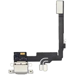 Charging Port Flex Cable For I Phone 16 Pro (Used Oem Pull) (White Titanium)