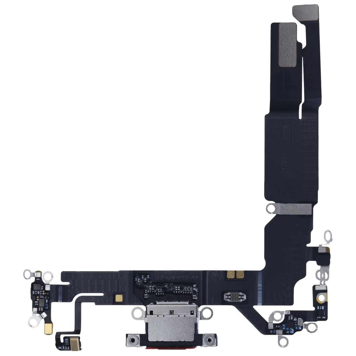 Charging Port Flex Cable For I Phone 16 (Us Version) (Genuine Oem) (Black)