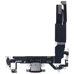 Charging Port Flex Cable For I Phone 16 (Us Version) (Genuine Oem) (Black)