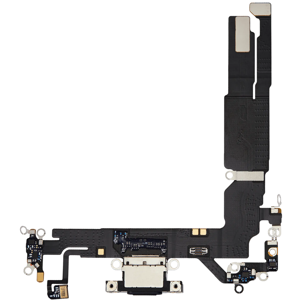 Charging Port Flex Cable For I Phone 16 (Used Oem Pull) (Black)
