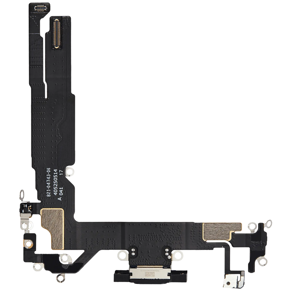 Charging Port Flex Cable For I Phone 16 (Used Oem Pull) (Black)