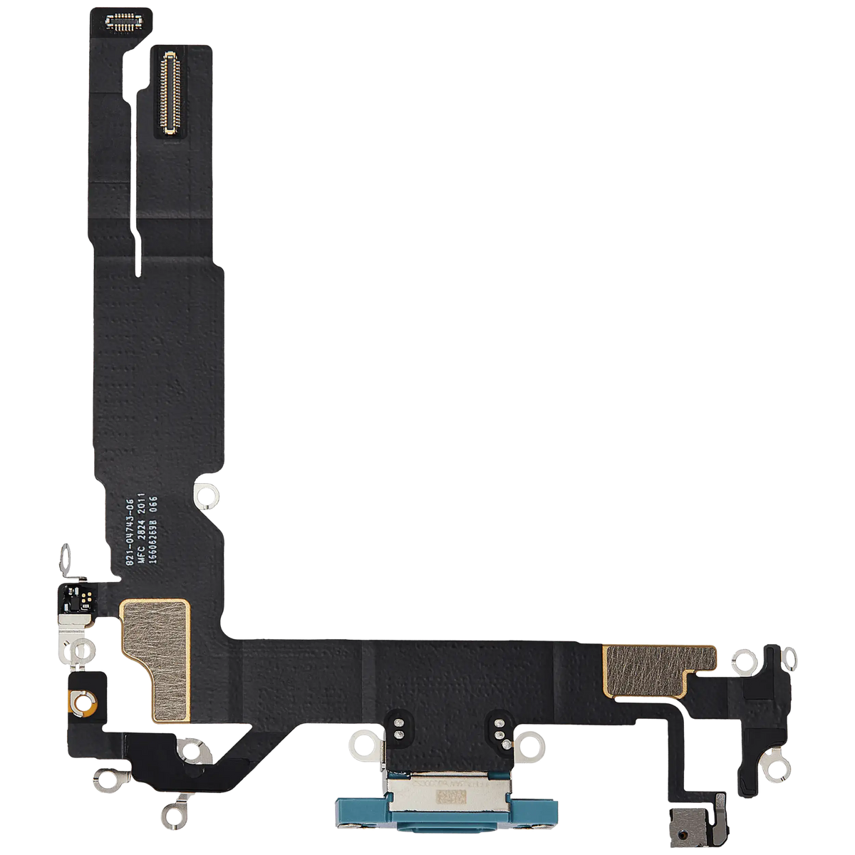 Charging Port Flex Cable For I Phone 16 (Used Oem Pull) (Teal)