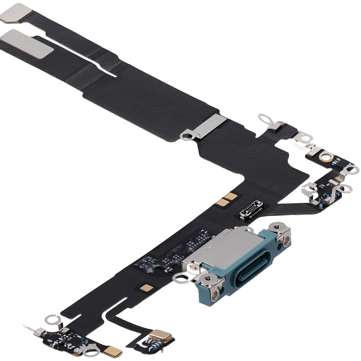 Charging Port Flex Cable For I Phone 16 (Used Oem Pull) (Teal)