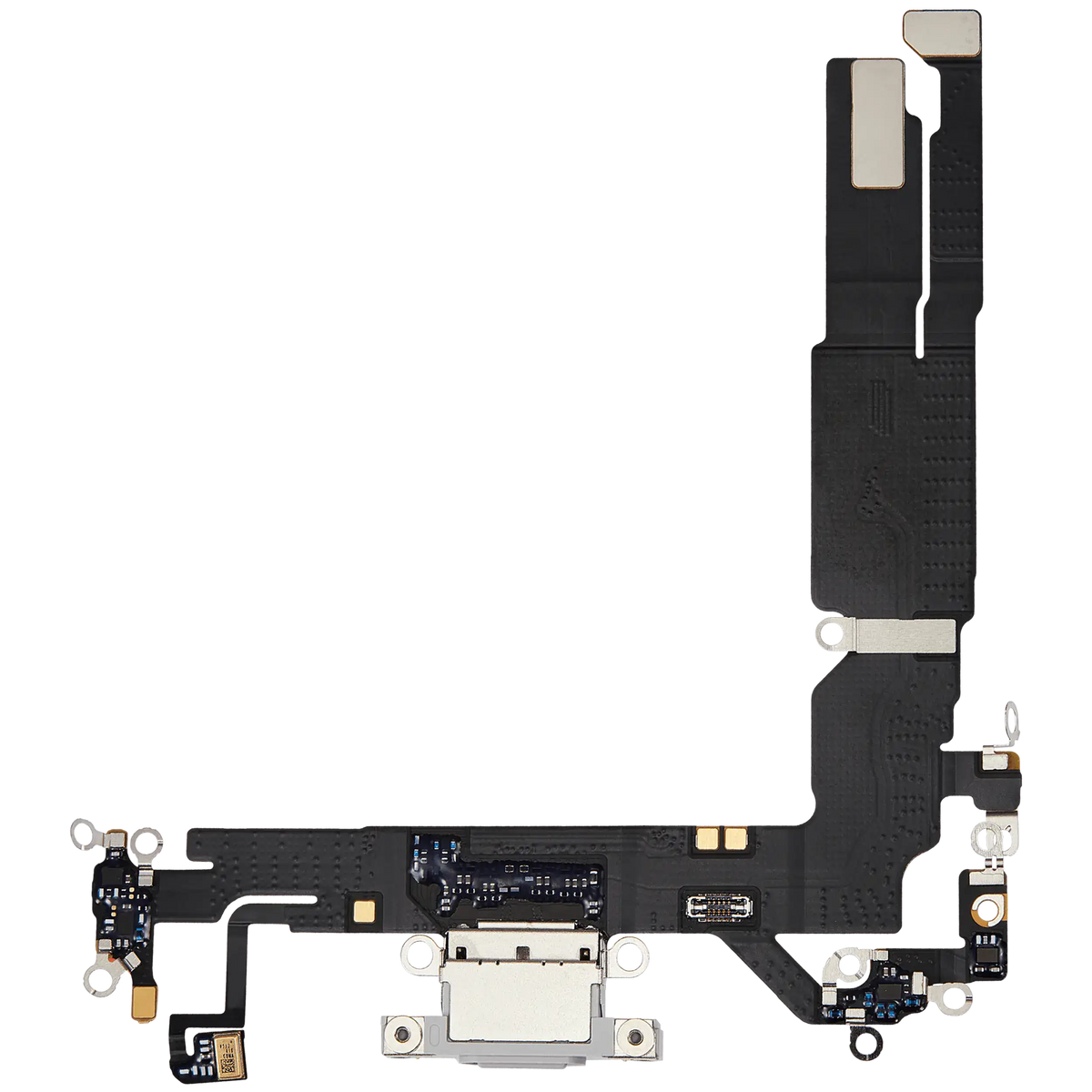 Charging Port Flex Cable For I Phone 16 (Used Oem Pull) (White)