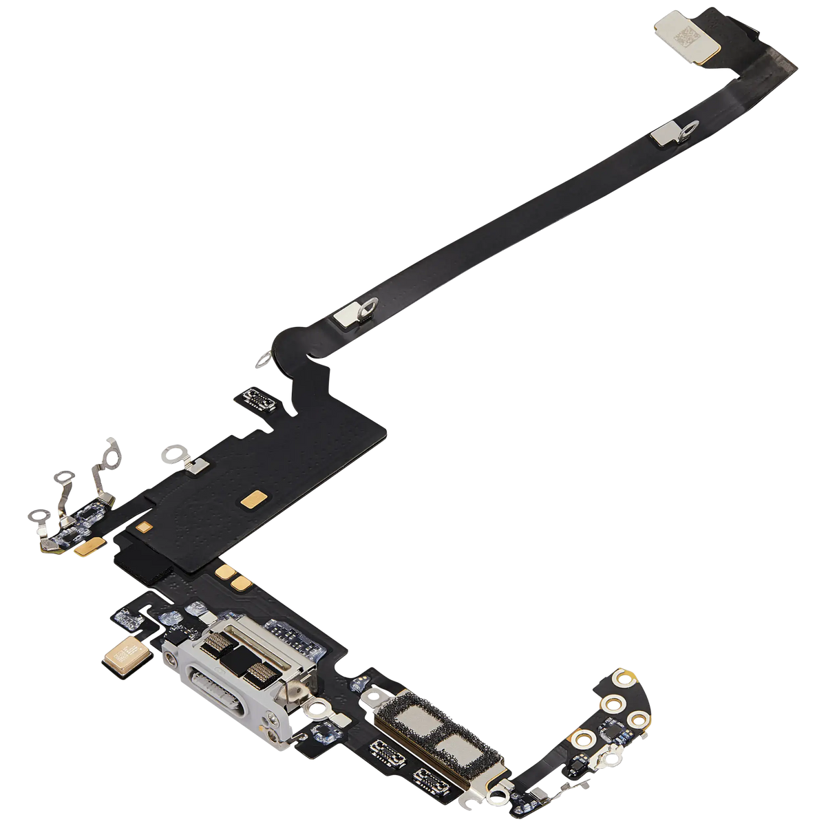 Charging Port Flex Cable For I Phone 17 Pro Max (Used Oem Pull) (International Version) (Silver)