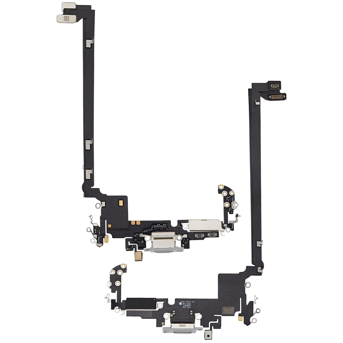 Charging Port Flex Cable For I Phone 17 Pro Max (Used Oem Pull) (Us Version) (Silver)