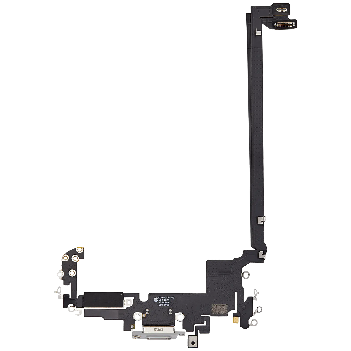 Charging Port Flex Cable For I Phone 17 Pro Max (Used Oem Pull) (Us Version) (Silver)