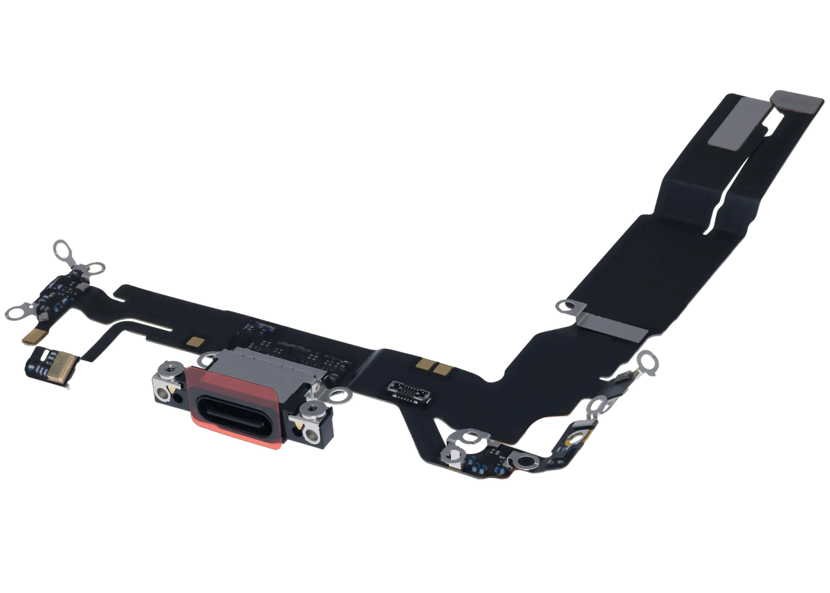 Charging Port Flex Cable With Board For I Phone 16 (Eu / Uk/ Ca) (Genuine Oem) (Black)