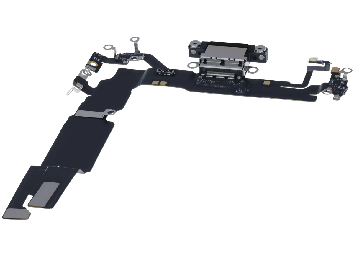 Charging Port Flex Cable With Board For I Phone 16 (Eu / Uk/ Ca) (Genuine Oem) (Black)