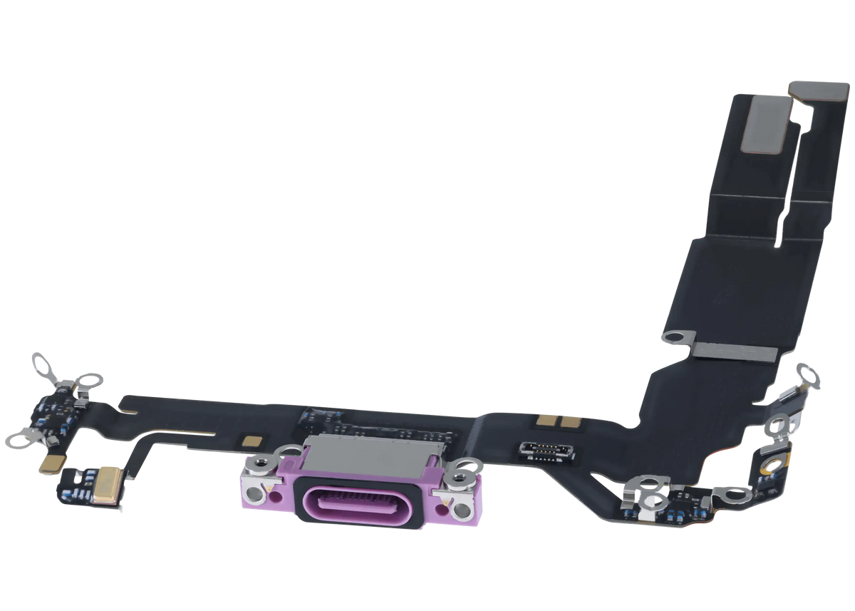 Charging Port Flex Cable With Board For I Phone 16 (Eu / Uk / Ca) (Genuine Oem) (Pink)