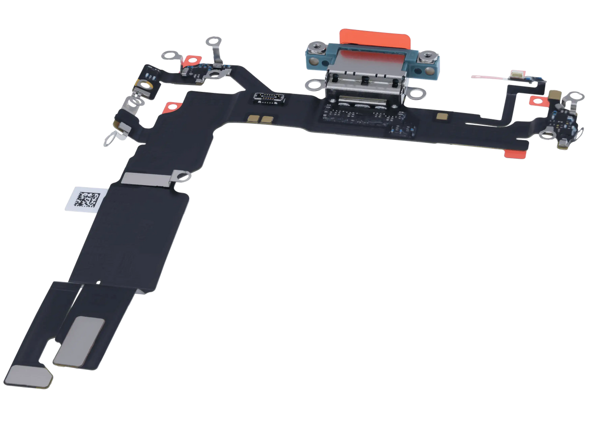Charging Port Flex Cable With Board For I Phone 16 (Eu / Uk / Ca) (Genuine Oem) (Teal)