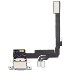 Charging Port Flex Cable With Board For I Phone 16 Pro (Genuine Oem) (White Titanium)