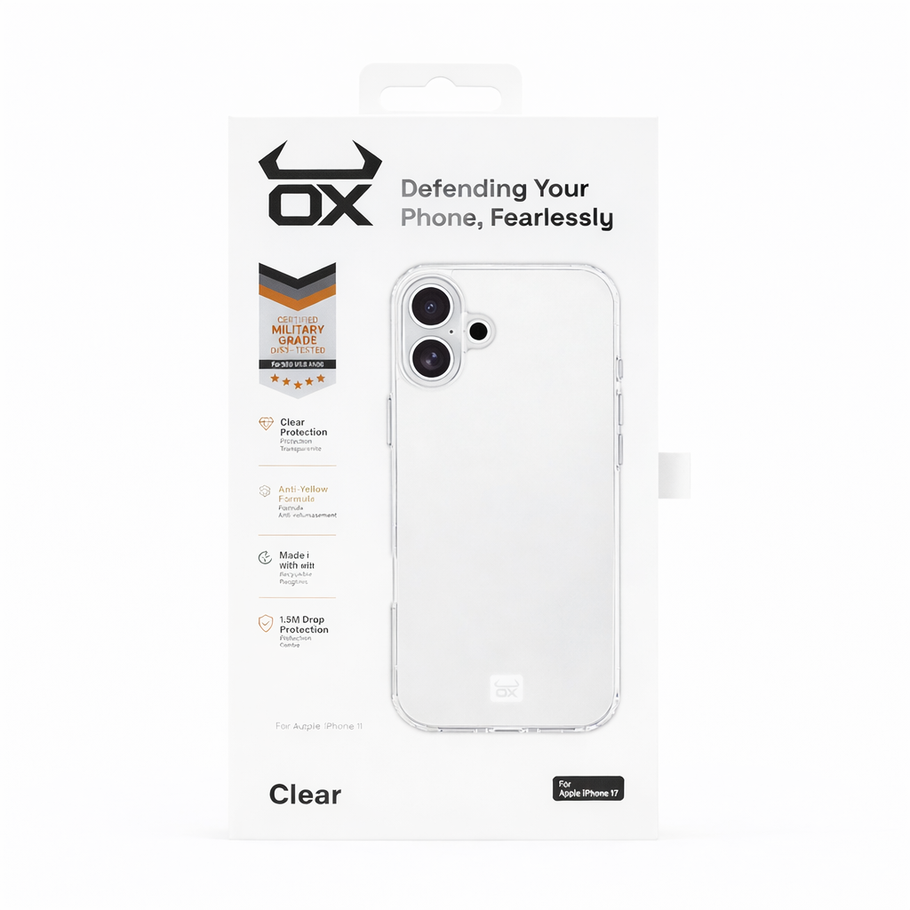 For Apple iPhone 17 OX Range Compatible With Magsafe - Clear Case