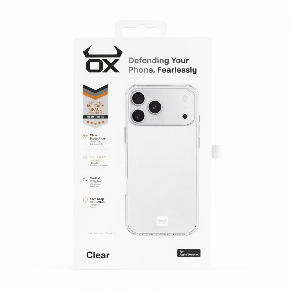 For Apple iPhone 17 Pro Max OX Range Compatible With Magsafe - Clear Case