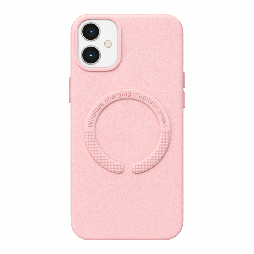 For Apple iPhone 17 Magnetic Ring Leather Case Pink