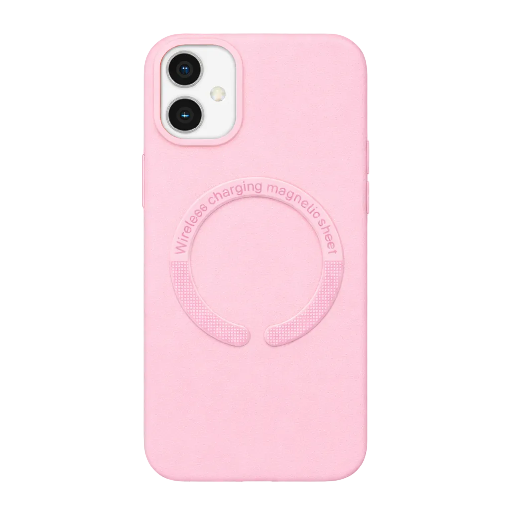 For Apple iPhone 17 Magnetic Ring Leather Case Rose