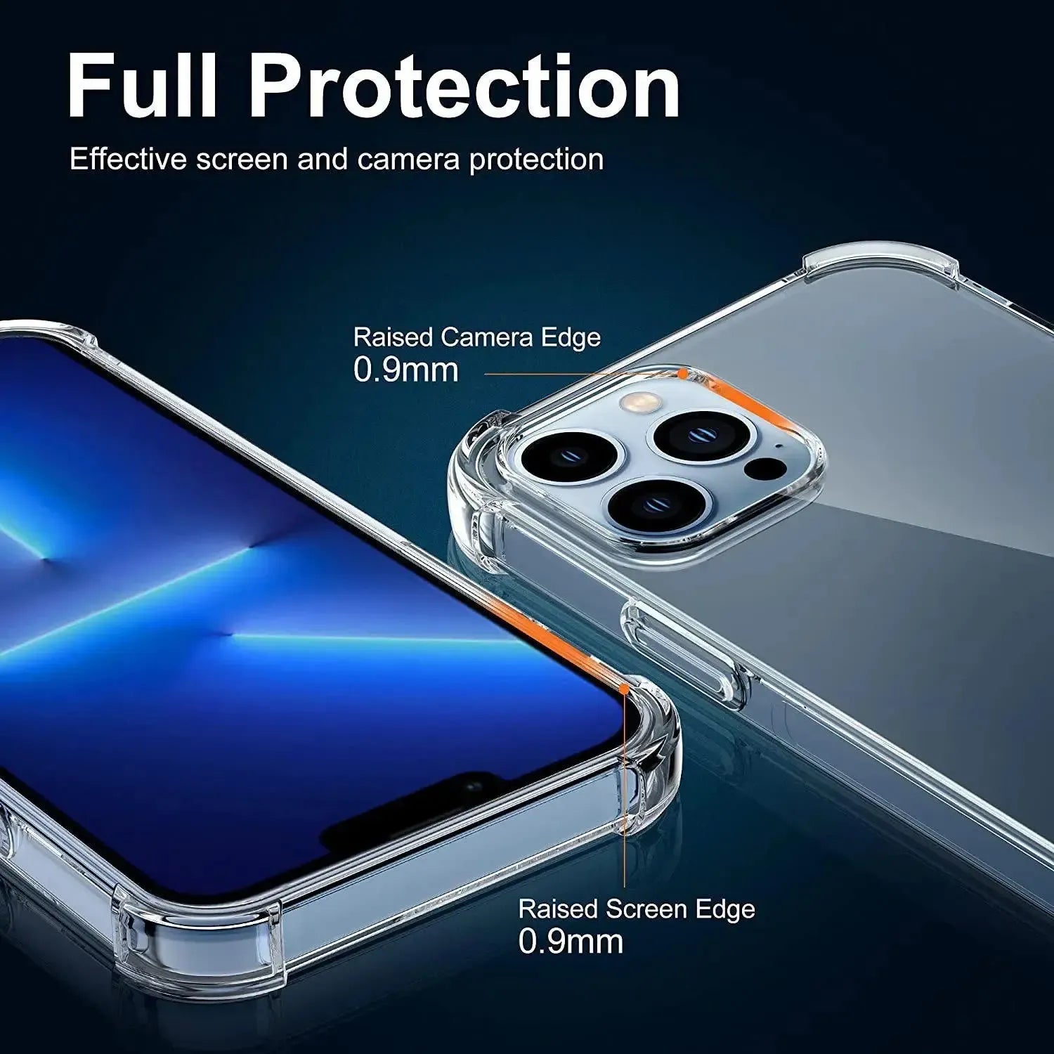 Clear Soft TPU Cover For Apple iPhone 13 Pro Max ShockProof Bumper Case