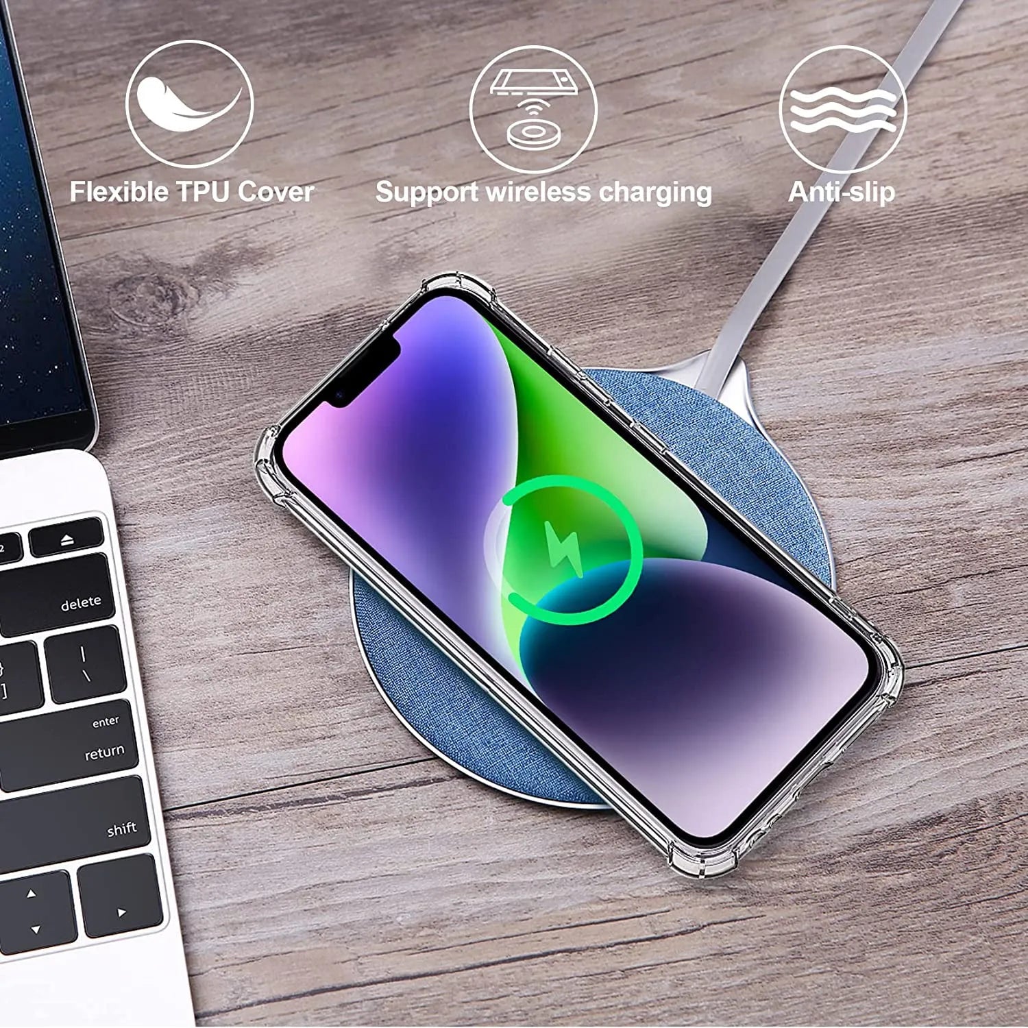 Clear Soft TPU Cover For Apple iPhone 14 Plus ShockProof Bumper Case