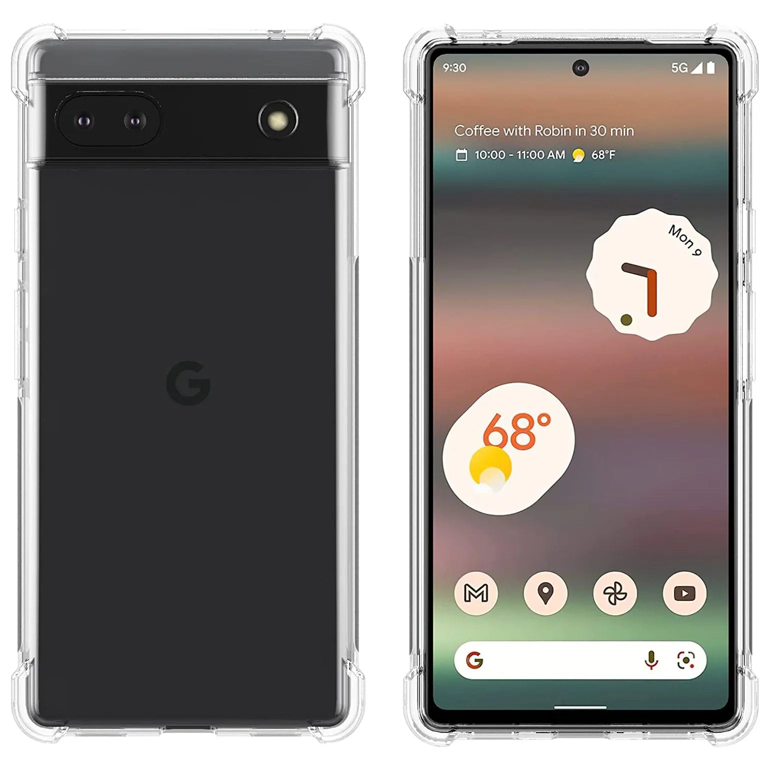 Clear Soft TPU Cover For Google Pixel 6a ShockProof Bumper Case