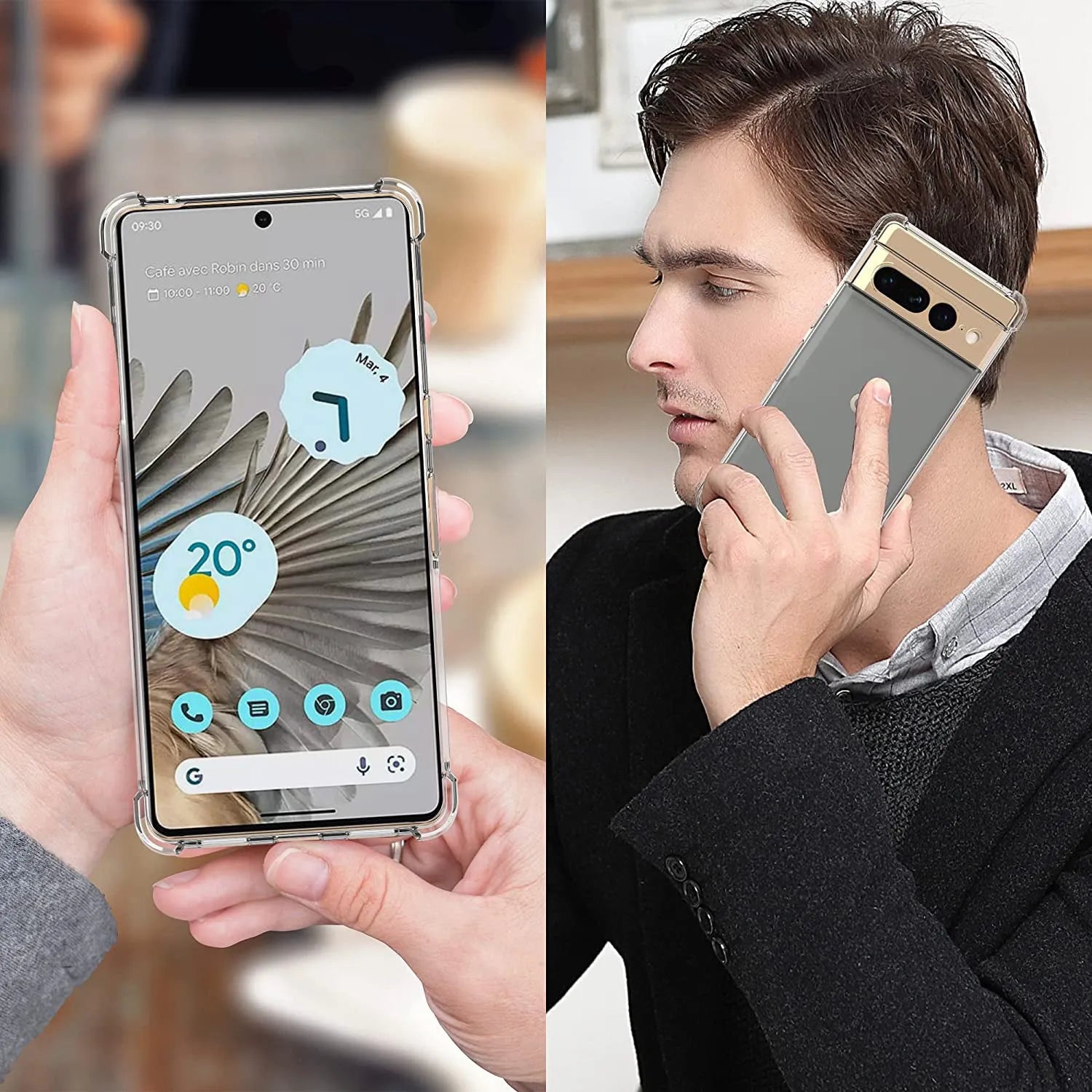 Clear Soft TPU Cover For Google Pixel 7 Pro ShockProof Bumper Case