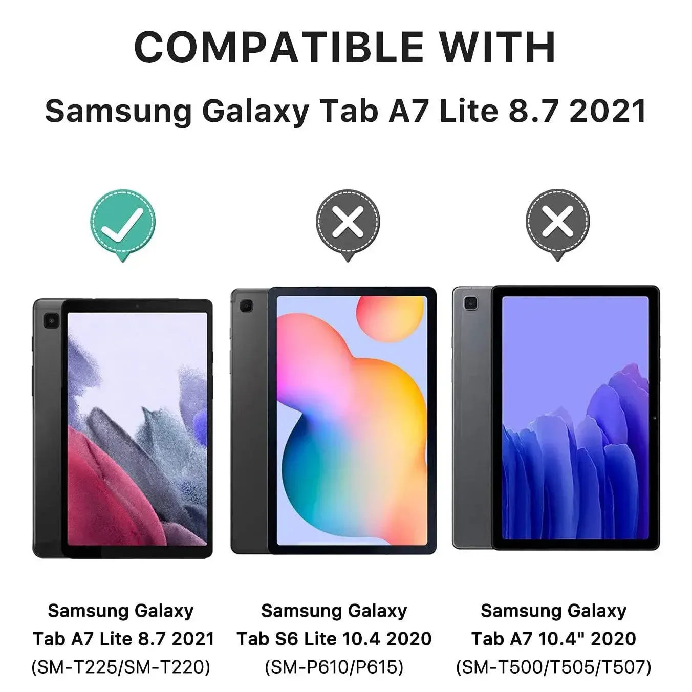 Clear Soft TPU Cover For Samsung Galaxy Tab A7 Lite ShockProof Bumper Case