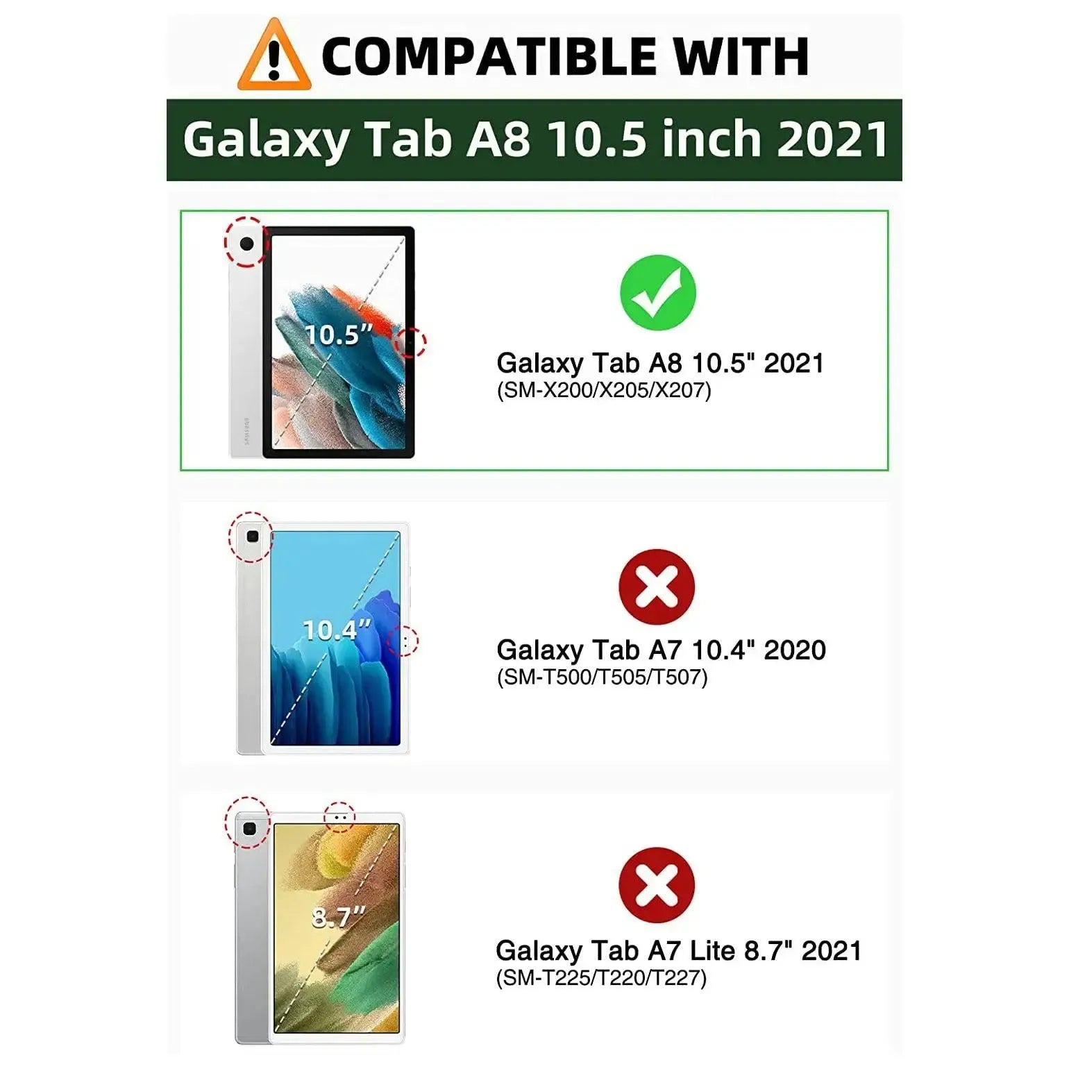 Clear Soft TPU Cover For Samsung Galaxy Tab A8 10.5 2021 ShockProof Bumper Case