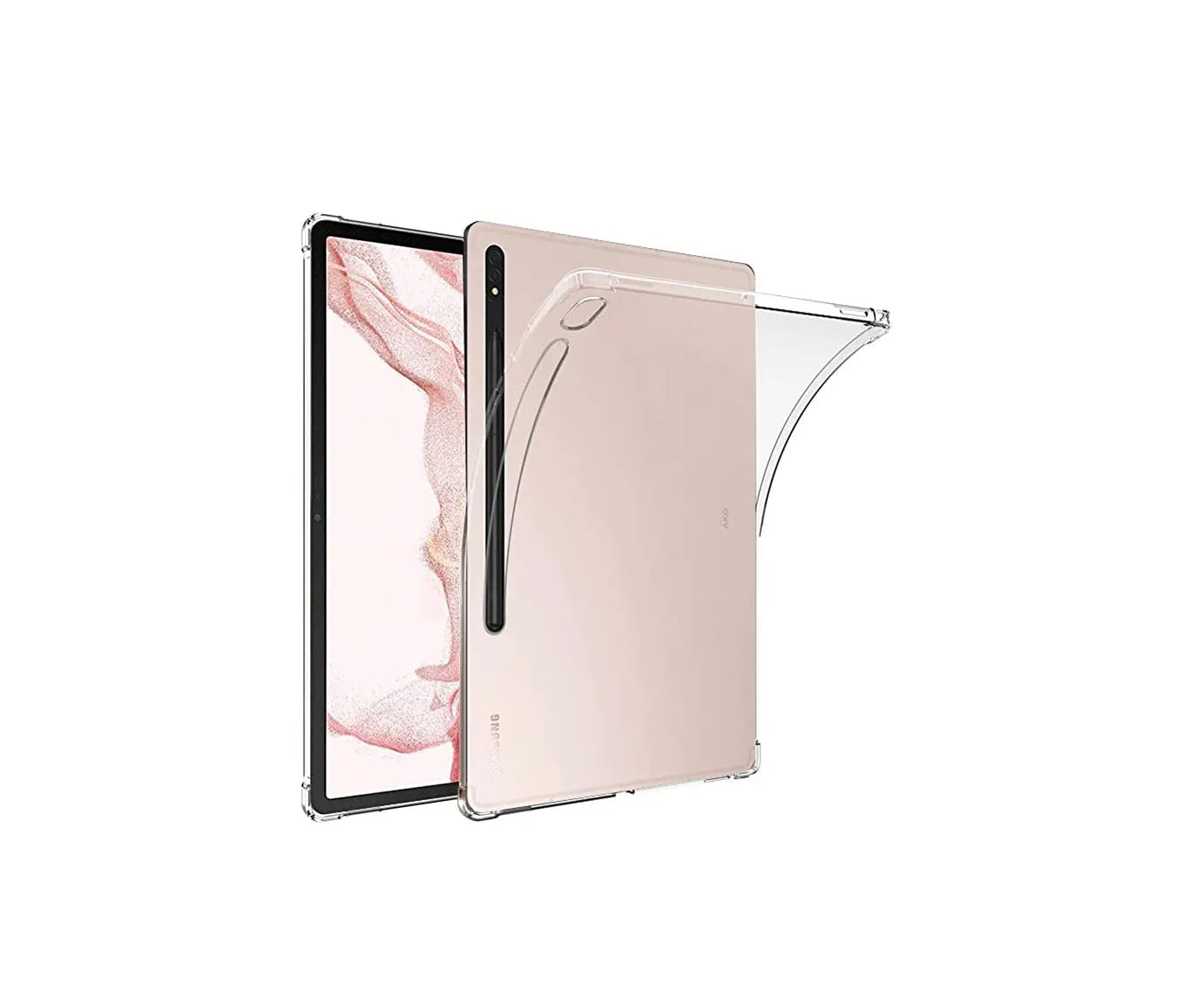 Clear Soft TPU Cover For Samsung Galaxy Tab S8 Plus ShockProof Bumper Case