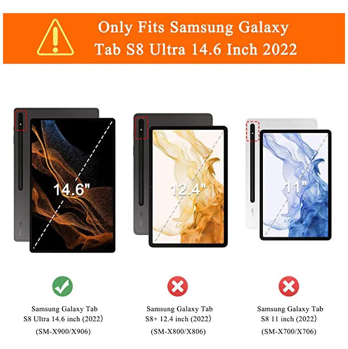 Clear Soft TPU Cover For Samsung Galaxy Tab S8 Ultra ShockProof Bumper Case