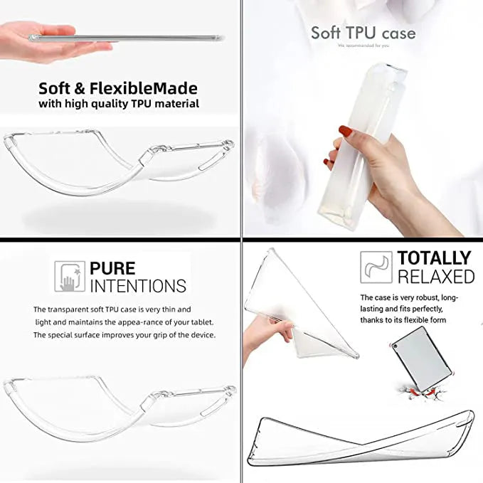 Clear Soft TPU Cover For Samsung Galaxy Tab S8 Ultra ShockProof Bumper Case