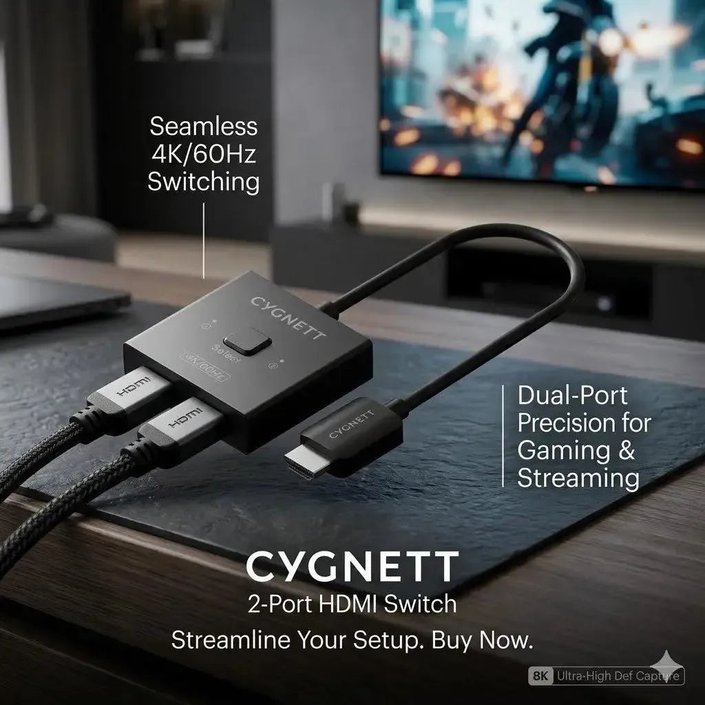 Cygnett CY5387CYHUB 2 In 1 Bi-Directional Dual HDMI Switch 4K