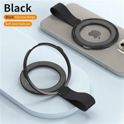 Delicate Silicon Finger Grip Strong Magsafe Ring Holder Black