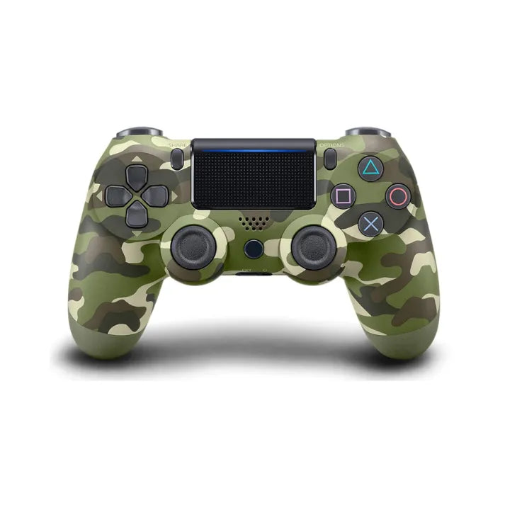 Double Motor Vibration 4 Wireless Bluetooth Remote Controller Green Camouflage