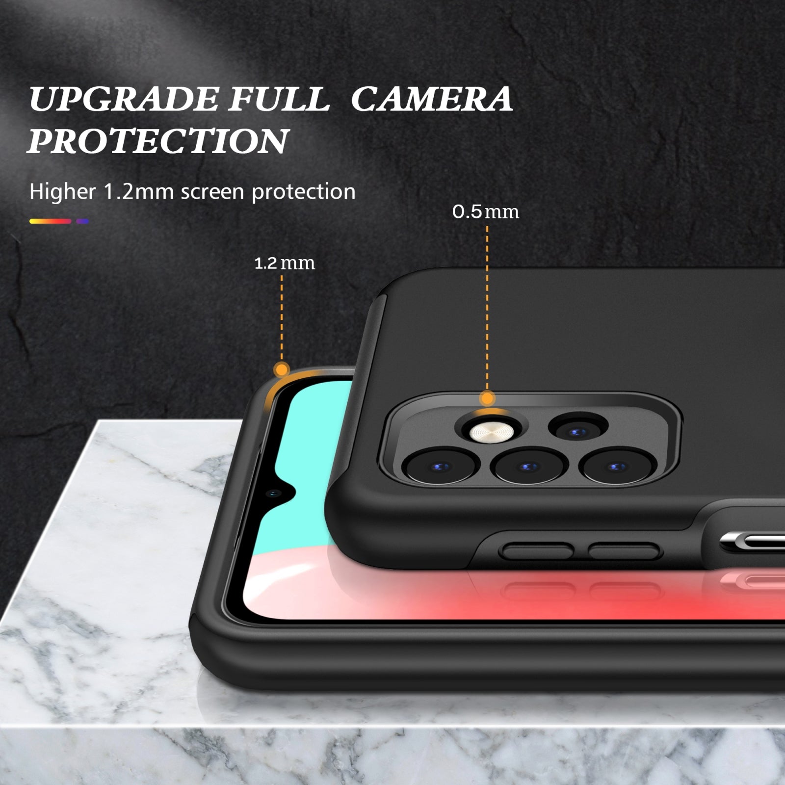 For Samsung Galaxy A26 5G Dual Layer Invisible Ring Case Black