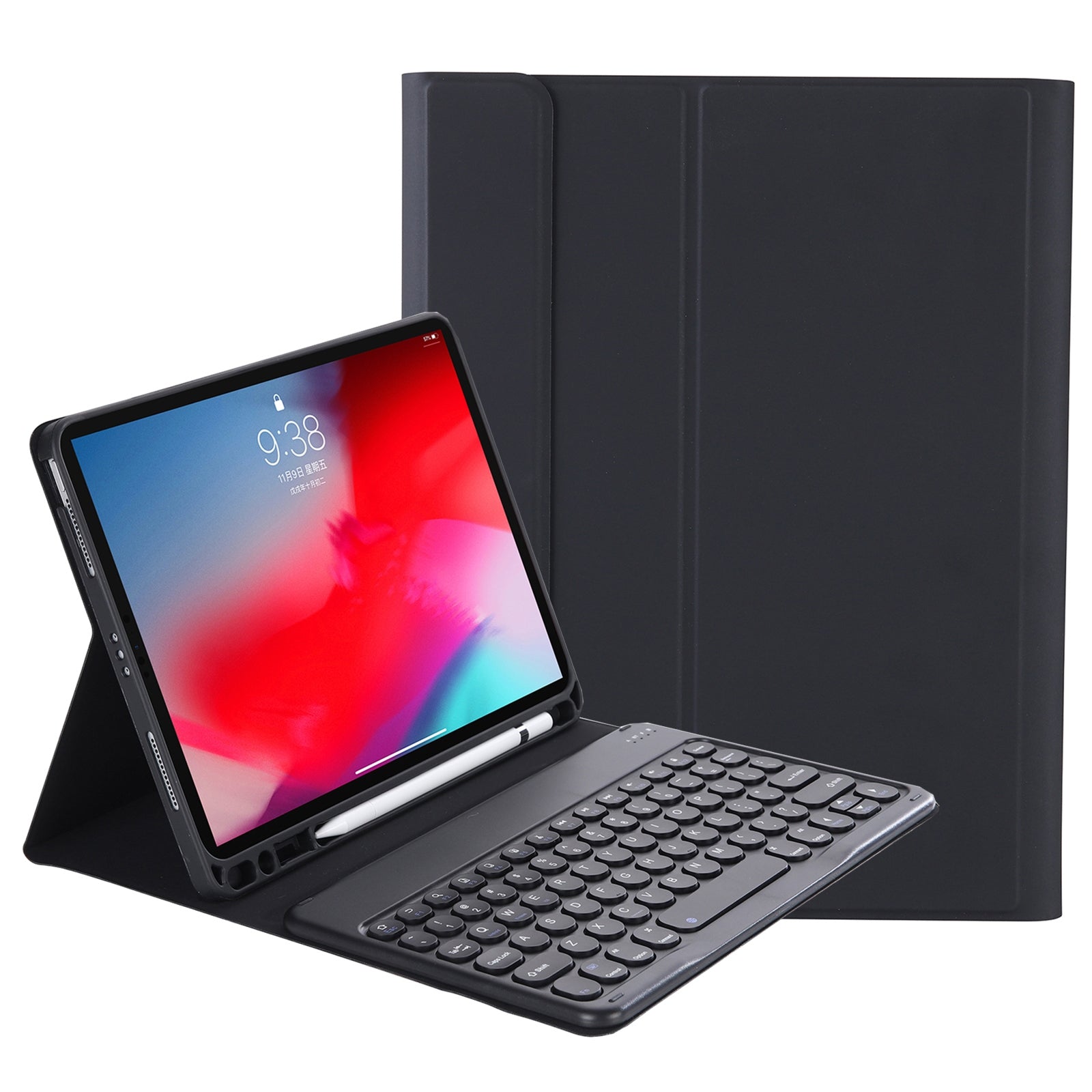 For Apple iPad 10.5'' / 10.2'' Bluetooth Keyboard Leather Case Black