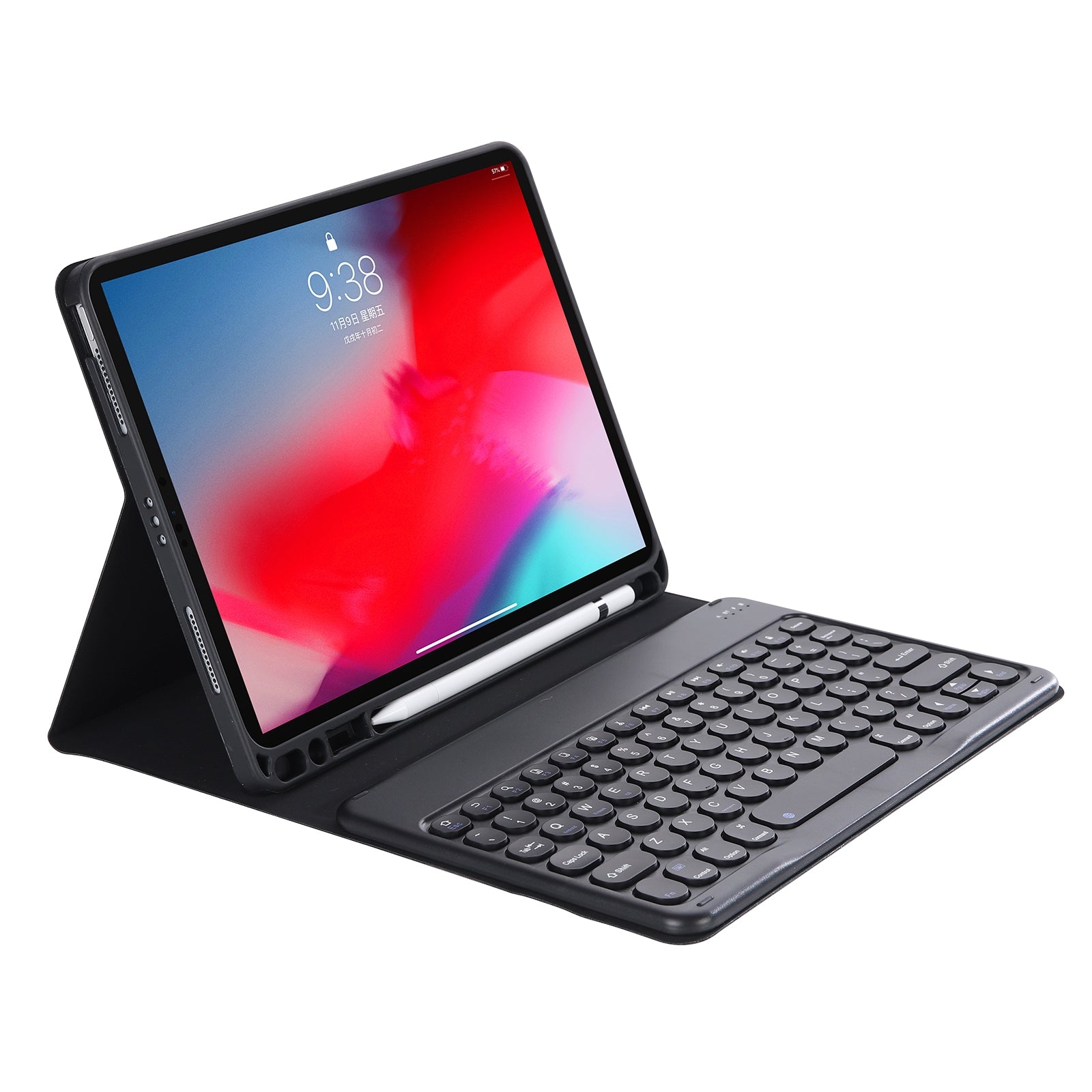 For Apple iPad 10.5'' / 10.2'' Bluetooth Keyboard Leather Case Black